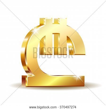 Georgian Lari Currency Symbol, Golden Money Sign