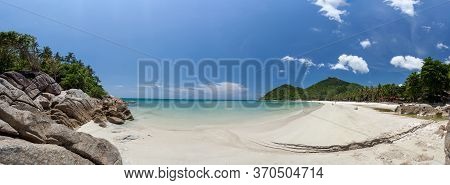 Panorama View Of Haad Khuad Beach  Or Bottle Beach In Phangan Island, Thailand