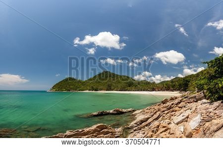 Panorama View Of Haad Khuad Beach  Or Bottle Beach In Phangan Island, Thailand
