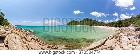 Panorama View Of Haad Khuad Beach  Or Bottle Beach In Phangan Island, Thailand