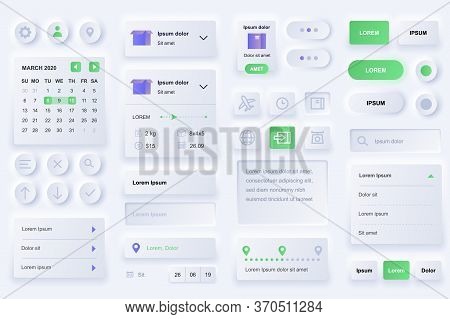 User Interface Elements For Delivery Mobile App. International Express Delivery, Logistics And Route