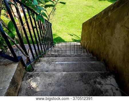 House Frontyard Cultured Veneer Stone Work Siding And Rod Iron Stairs