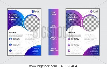 Business Flyer Template Corporate Flyer Template With Abstract Colorful Gradient Shape And Backgroun