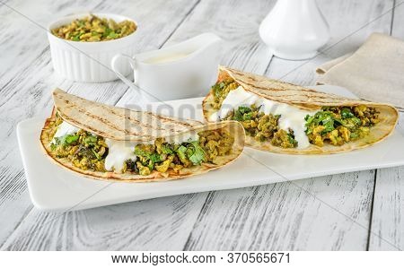 Indian Egg And Spinach Wraps