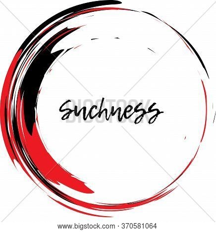Painting Enso Zen Symbol. Stroke Round Shape. Zen Enso Symbol. Brush Drawn Buddhist Sign.