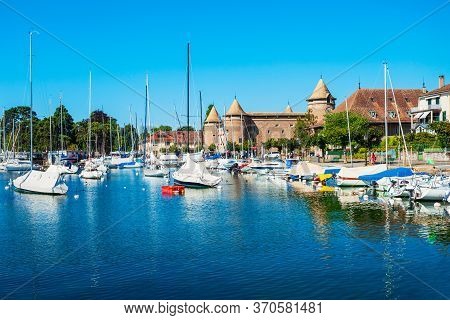Morges Is A Town On The Shores Of Lake Geneva In The Canton Of Vaud In Switzerland
