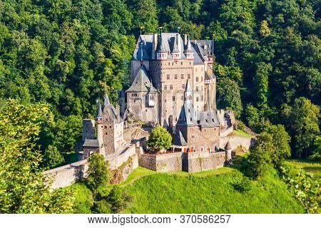 Eltz Castle Or Burg Eltz Is A Medieval Castle In The Hills Above The Moselle River Near Koblenz In G