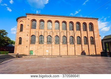 Basilica Of Constantine Or Aula Palatina Is A Roman Palace Basilica At Trier City In Germany