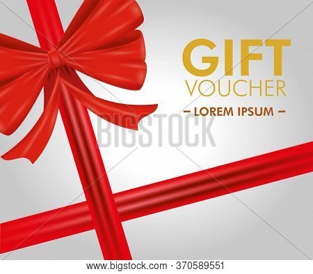 Gift Coupon With Special Sale Offert Vector Illustration