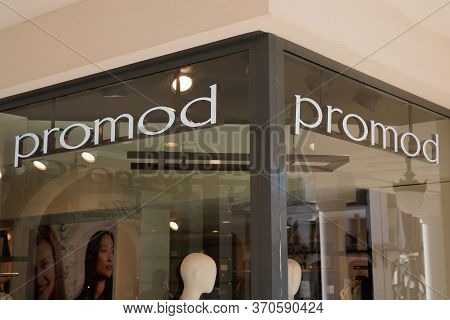Bordeaux , Aquitaine / France - 05 05 2020 : Promod Logo Store Of French Shop It Is Sign Of Women Fa