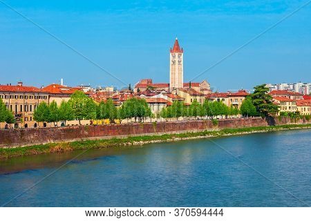 Basilica Di San Zeno Maggiore Is A Minor Basilica Church Of Verona, Veneto Region In Italy