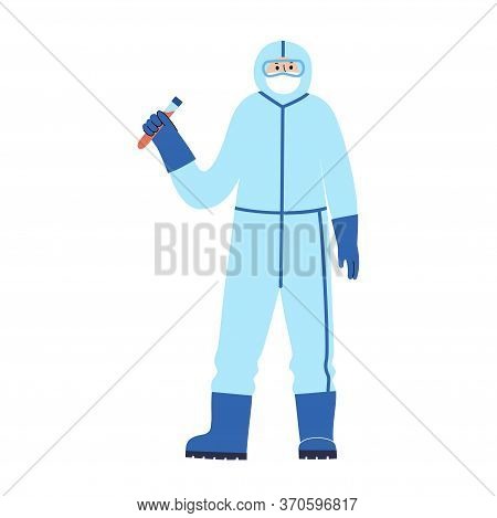 Doctor Virologist Epidemiologist In A Protective Suit Is Fighting An Epidemic And A Pandemic. Search