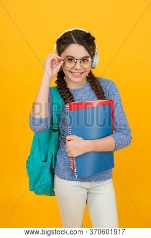 Audio Library. Happy Child Hold Library Books. Little Girl Go To Library. School Library. Books And 