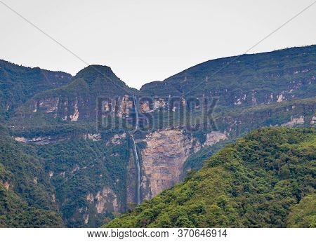 Gocta Waterfall In The Chachapoyas Region Of Northern Peru