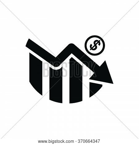 Fall Economic Icon / Symbol. Design Vector Template
