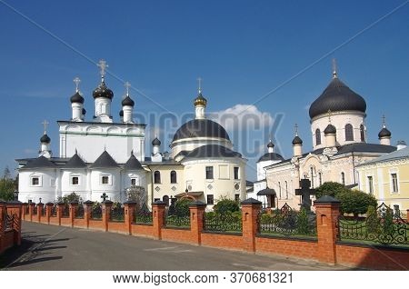 Village Novyy Byt, Chekhov District, Russia - September, 2019: The Monastery Of The Ascension Of Dav