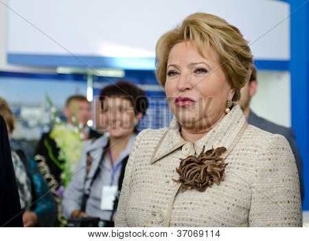Ulan-Ude, Russland-13. SEPTEMBER: Vorsitzender des Föderationsrates Russland Valentina Matvienko sp