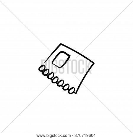 Doodle Notebook For Notes Isolated On White Background School Icon