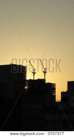 Skyscrapper Construction Cranes