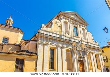 Facade Of Parrocchia Duomo Di Santa Maria Maddalena Cathedral Catholic Church Building In Old Histor