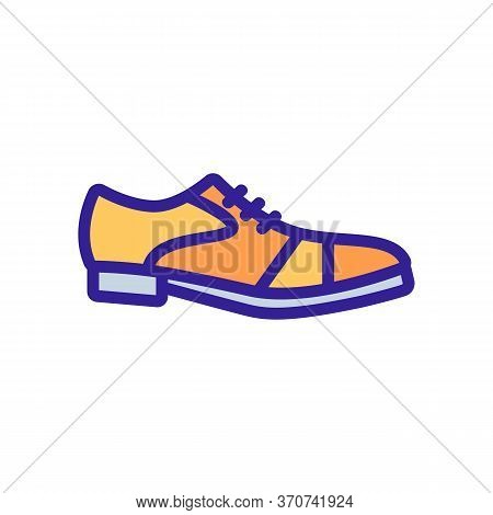Oxford Shoe Icon Vector. Oxford Shoe Sign. Isolated Color Symbol Illustration