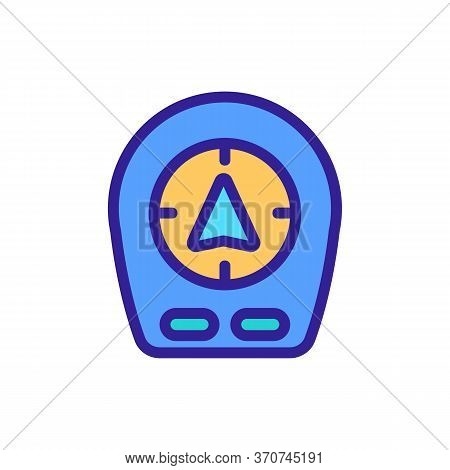 Compass Boat Device Icon Vector. Compass Boat Device Sign. Isolated Color Symbol Illustration