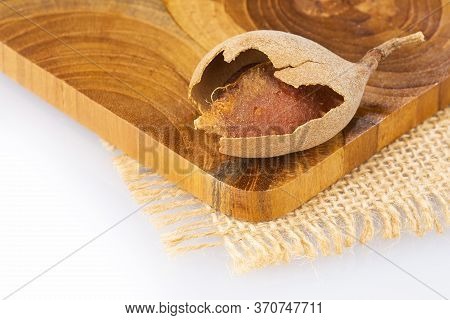 Sweet Tamarind Seeds - Tamarindus Indica. Text Space