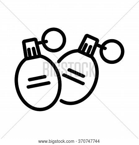 Paintball Grenades Icon Vector. Paintball Grenades Sign. Isolated Contour Symbol Illustration