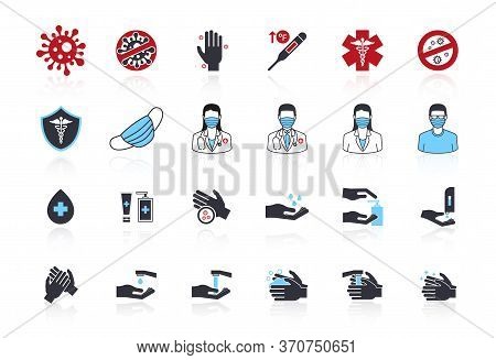 Simple Set Of Coronavirus Vector Line Icons. Vector Illustration Medical Design