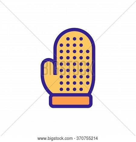 Glove Comb Icon Vector. Glove Comb Sign. Isolated Color Symbol Illustration