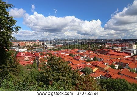 Gothenburg City In Sweden. Aerial View Of Haga District.