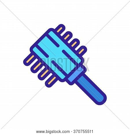 Brush Comb For Animal Icon Vector. Brush Comb For Animal Sign. Isolated Color Symbol Illustration