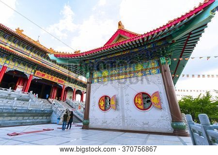 Wat Leng Nei Yi 2 Has Beautiful Architecture Of Chinese Temple In Bang Bua Thong, Nonthaburi Provinc