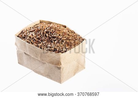 Linseed Organic Seeds In Paper Bag - Linum Usitatissimum