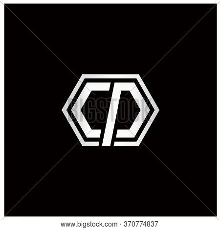 Geometric Initials With Letter C And Letter P Logo