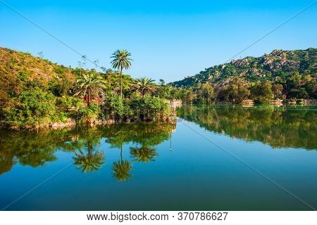 Mount Abu And Nakki Lake Panoramic View. Mount Abu Is A Hill Station In Rajasthan State, India.