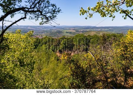 Scenic View From The Lemberg At Landscape Nearby The River Nahe, Rhineland-palatinate, Germany