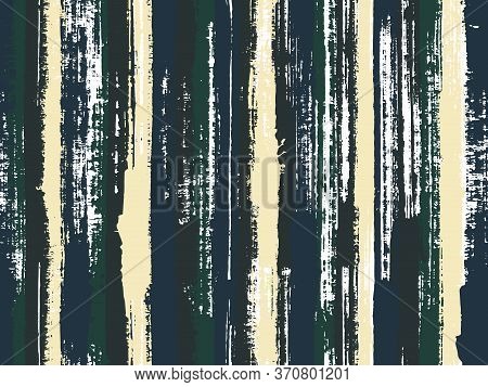 Watercolor Strips Seamless Vector Background. Sloopy Gouache Vertical Lines Vector Pattern. Decorati