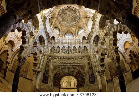 interiør af moské-katedralen, Cordoba, Andalusien, Spanien