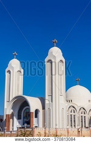 Facade Of Coptic Orthodox Church In Hurghada, Egypt