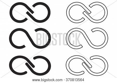 Vector Loop Symbol. Abstract Infinity Icon. Graphic Logo Boundless. Stock Photo.