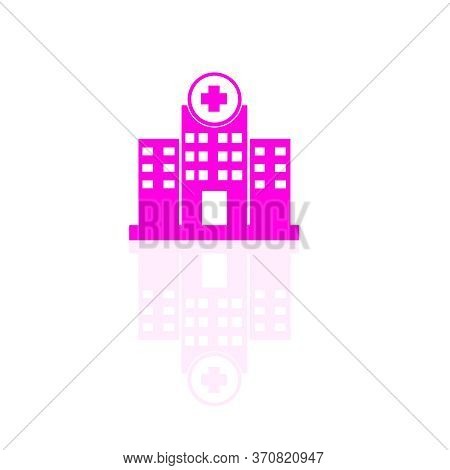 Hospital Icon On White
Background.treatment Location For Illnesses,