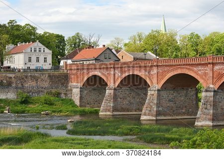 Kuldiga, June 03: Architecture Of Old Town On June 03, 2020 At Kuldiga, Latvia. Kuldiga Is An Ancien