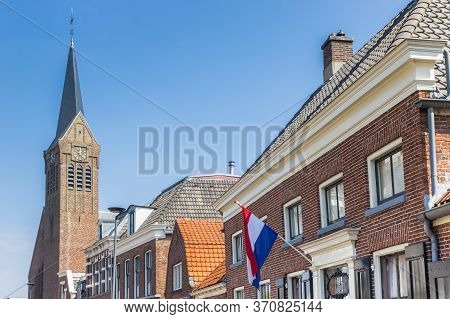 Rijssen, Netherlands - April 27, 2020: Tower Of The St. Dionysius Church In Rijssen, Netherlands