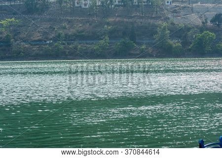 Beautiful Bhimtal Lake Is A Lake In The Town Of Bhimtal, In The Indian State Of Uttarakhand