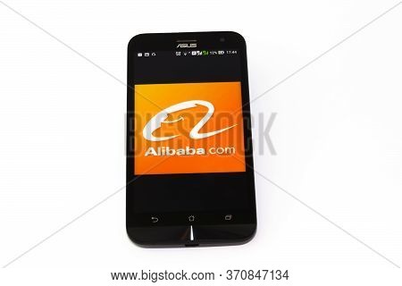 Kouvola, Finland - 23 January 2020: Alibaba App Logo On The Screen Of Smartphone Asus