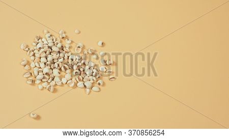 Job's Tears, Also Known As Adlay And Coix On White Background. Popular In Asian Cultures As A Food S