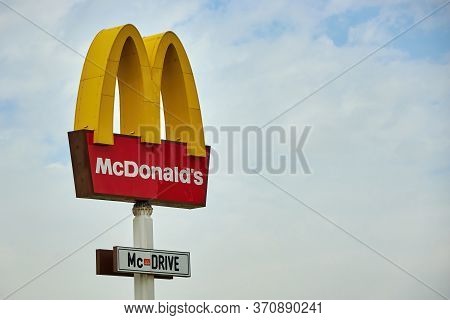 Kyiv, Ukraine - June 4, 2020: Mcdonalds Sign On Sky Background, At The Voskresenka District.