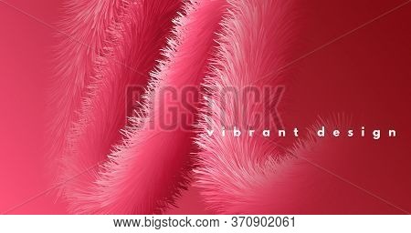 Flowing Fluid. Wave Poster. Red Gradient Template. Vector Futuristic Cover. Abstract Movement. Flowi