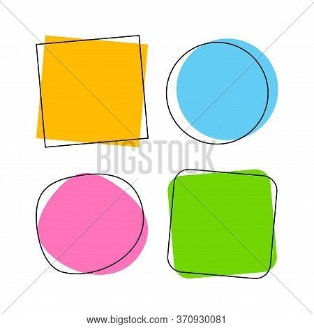 Speech Bubble For Message Talk And Copy Space Text, Colorful Speech Bubble Isolated On White, Label 